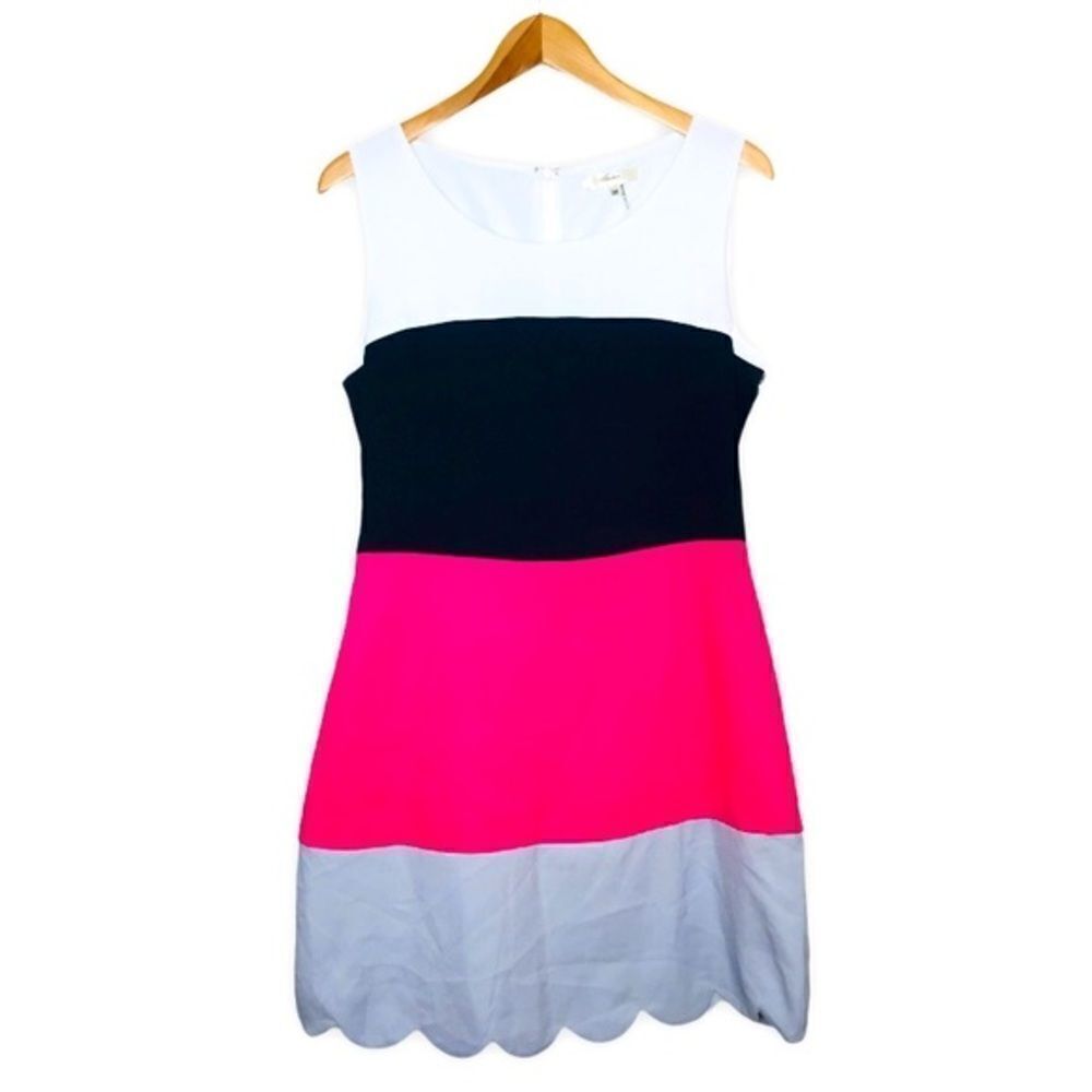 andree by UNIT Pink Lily Color Block Scallop Dress